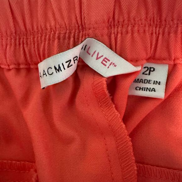 Isaac Mizrahi Live 24/7 Stretch Bright Rose Pull On ANKLE Pants Womens 2P Petite - Picture 8 of 9